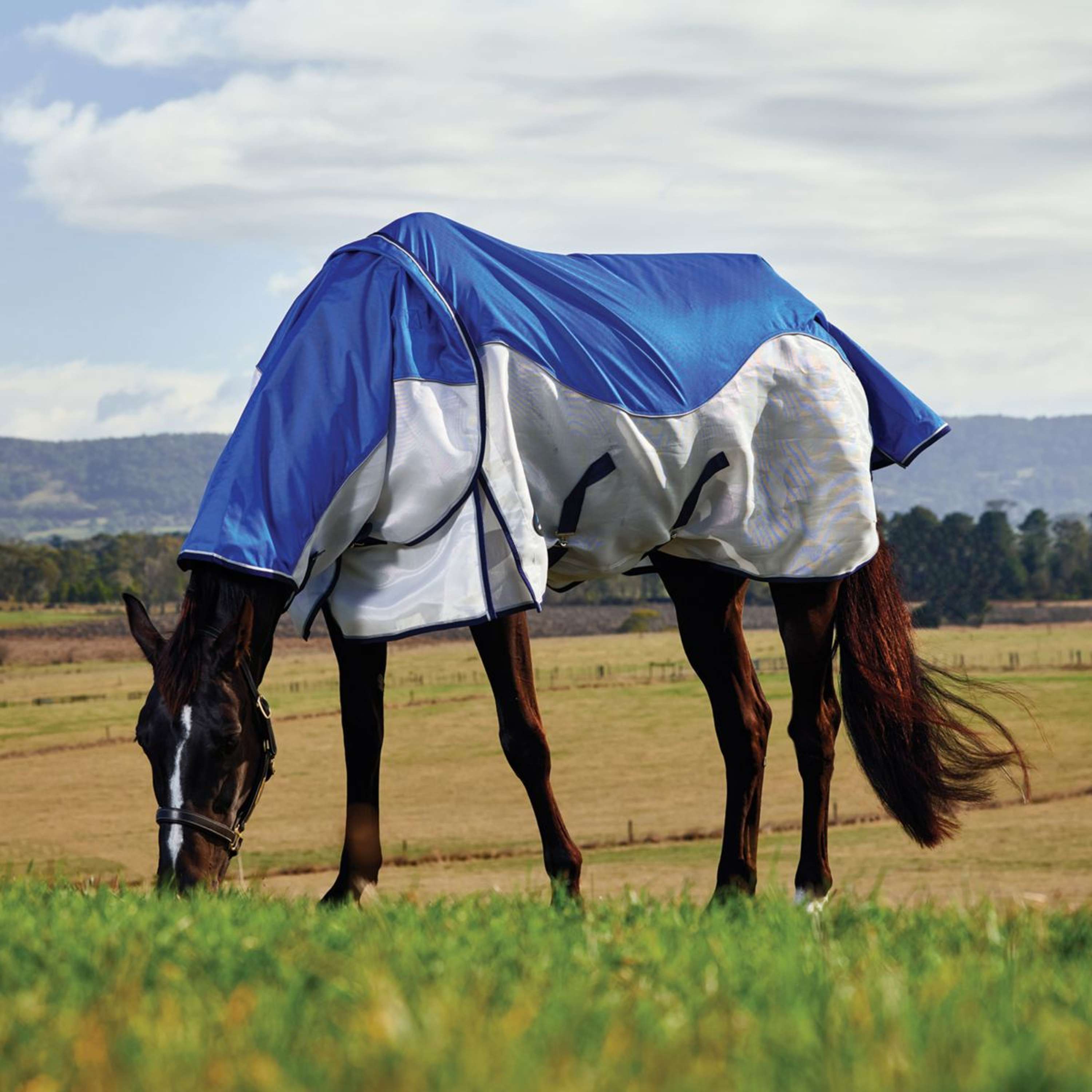 WeatherBeeta ComFiTec Duo Shield Deatch-A-Neck Blue/Silver/Navy