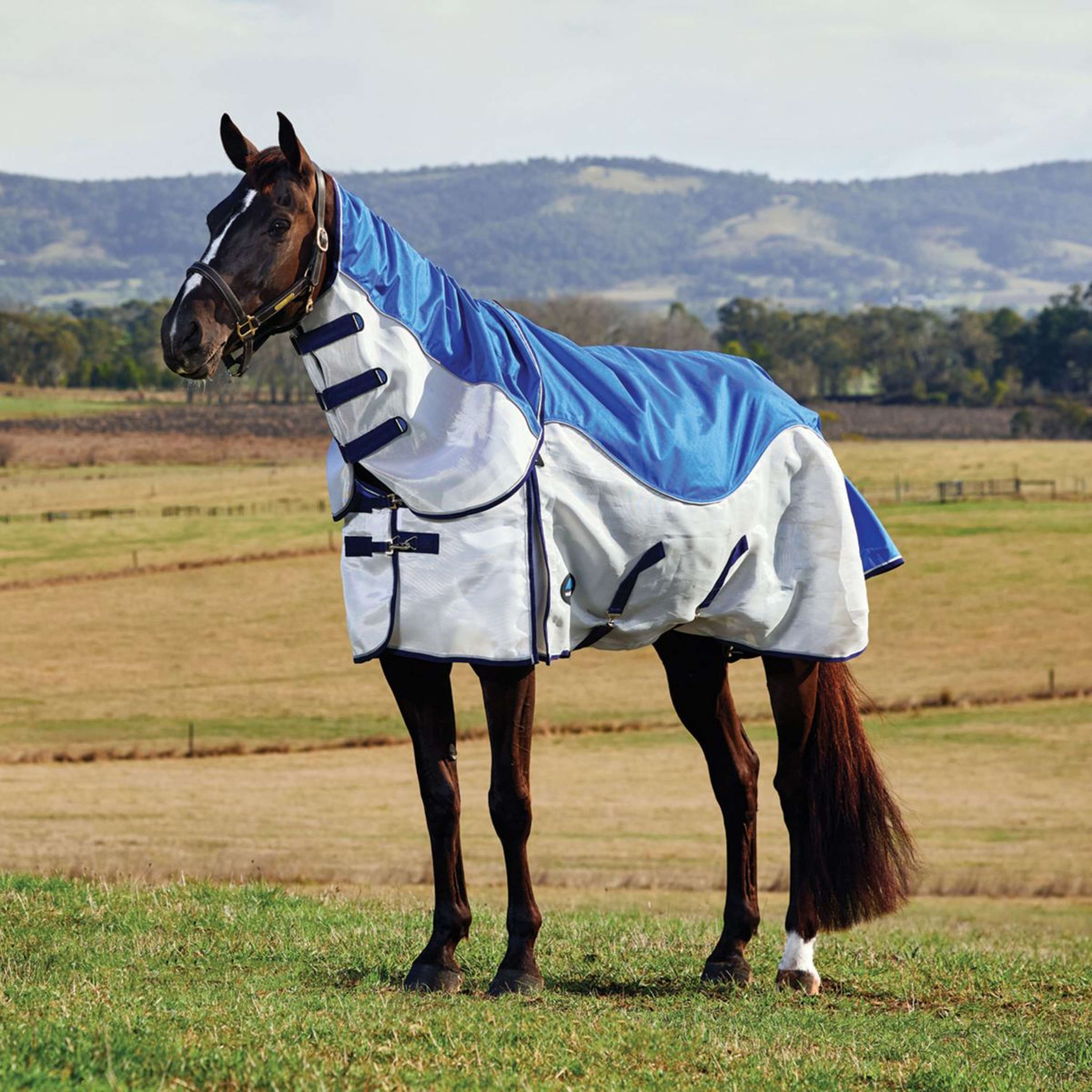 WeatherBeeta ComFiTec Duo Shield Deatch-A-Neck Blue/Silver/Navy