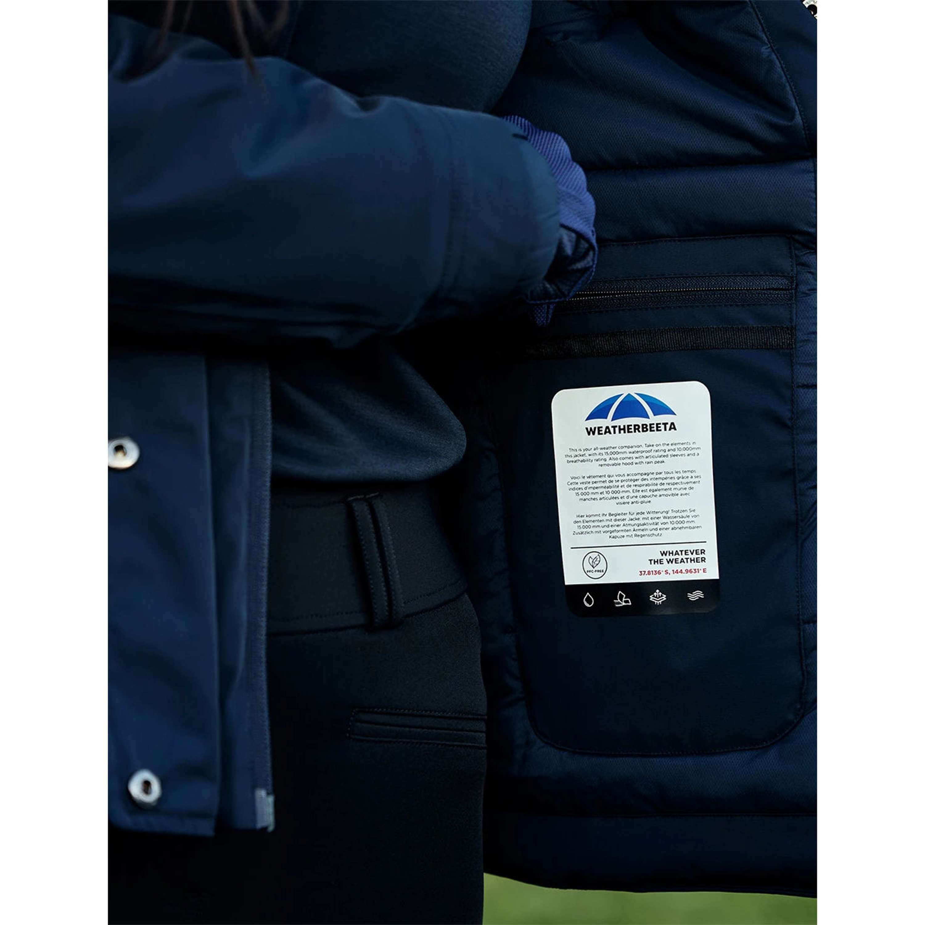 WeatherBeeta Jacket Protect Waterproof Insulated Navy