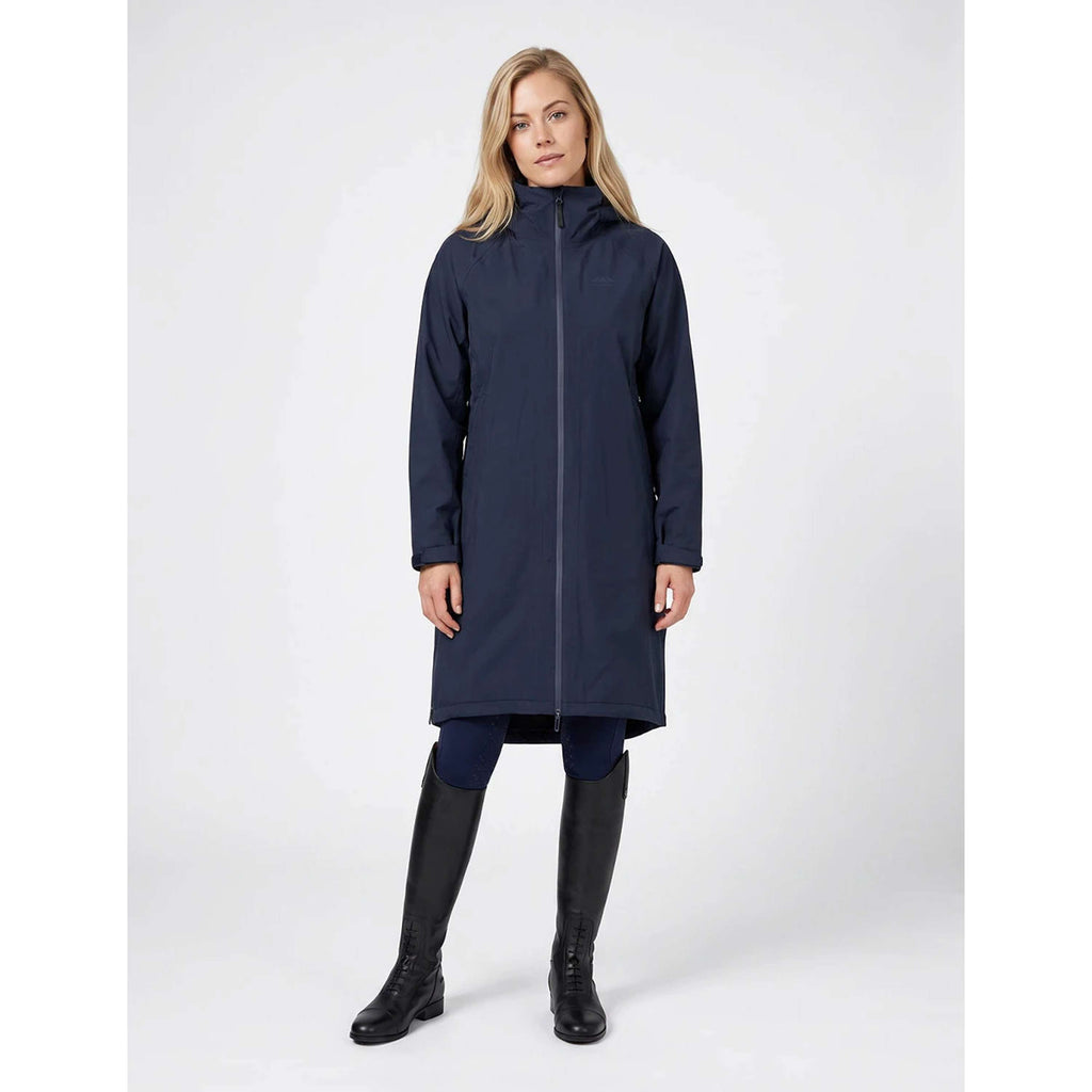 WeatherBeeta Long Coat Spectator Waterproof Fleece Lined Navy