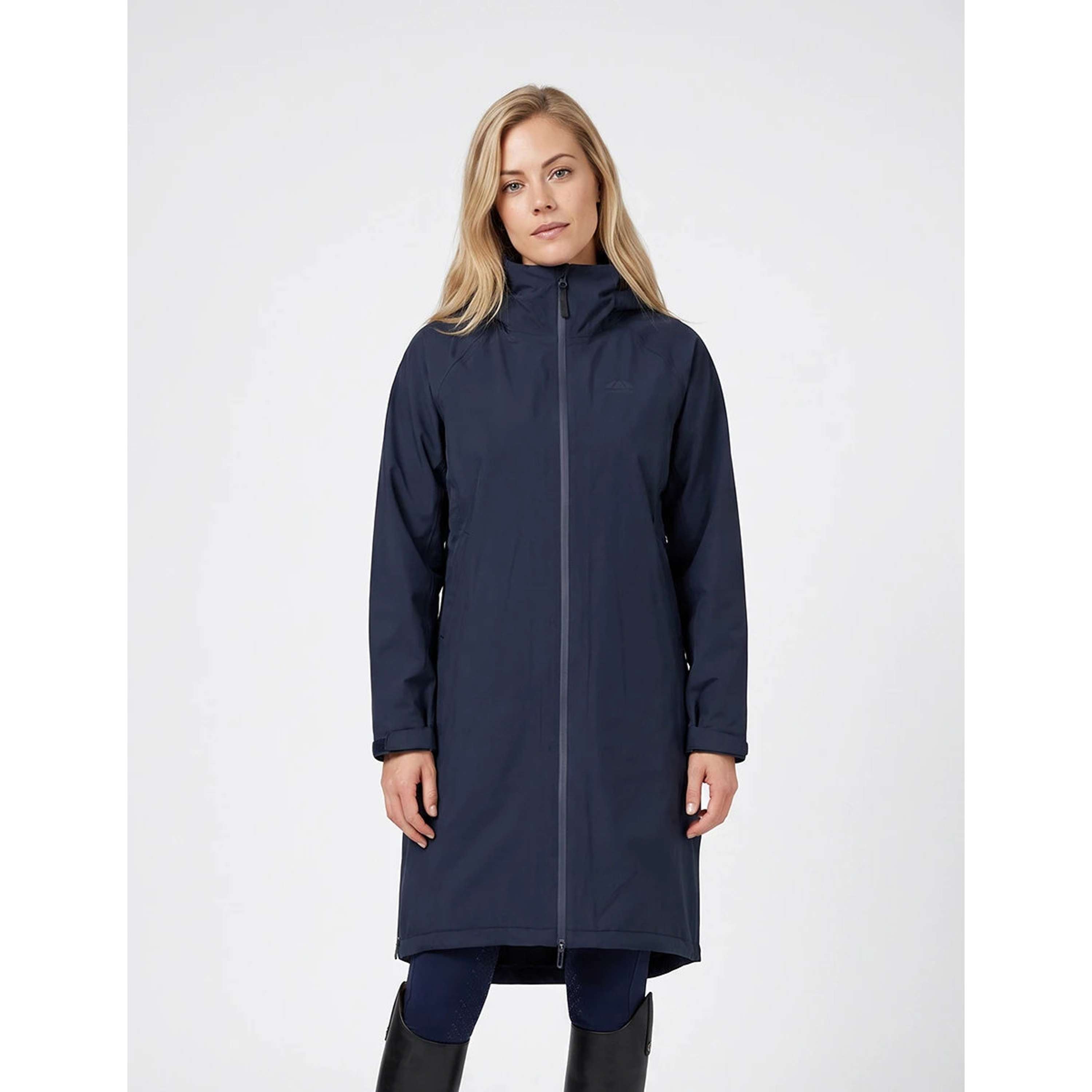 WeatherBeeta Long Coat Spectator Waterproof Fleece Lined Navy