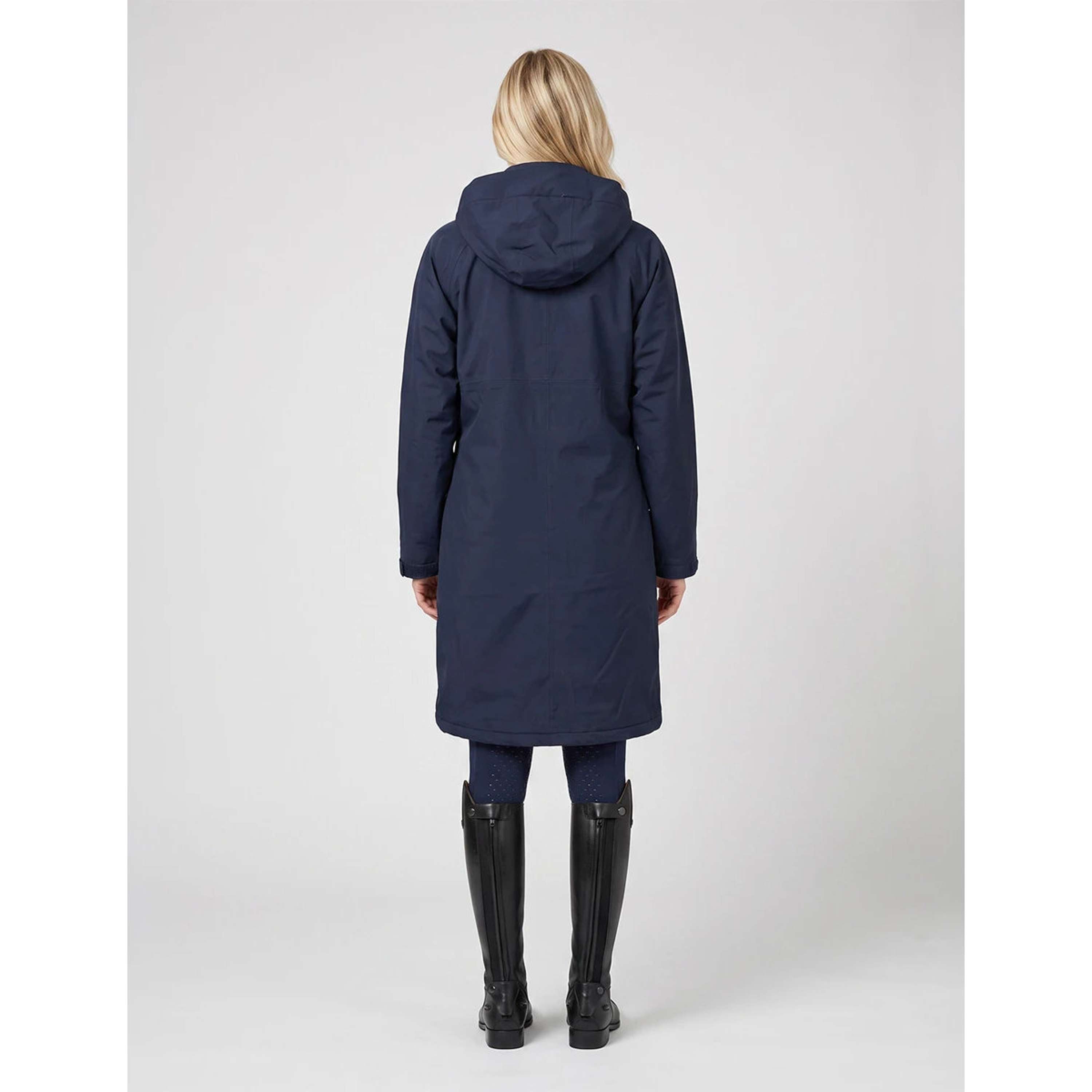 WeatherBeeta Long Coat Spectator Waterproof Fleece Lined Navy