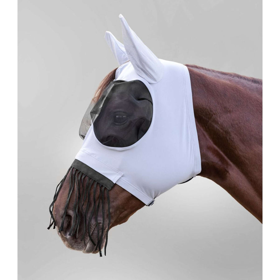 Waldhausen Fly Mask Puck with Nose Frills Silver Grey