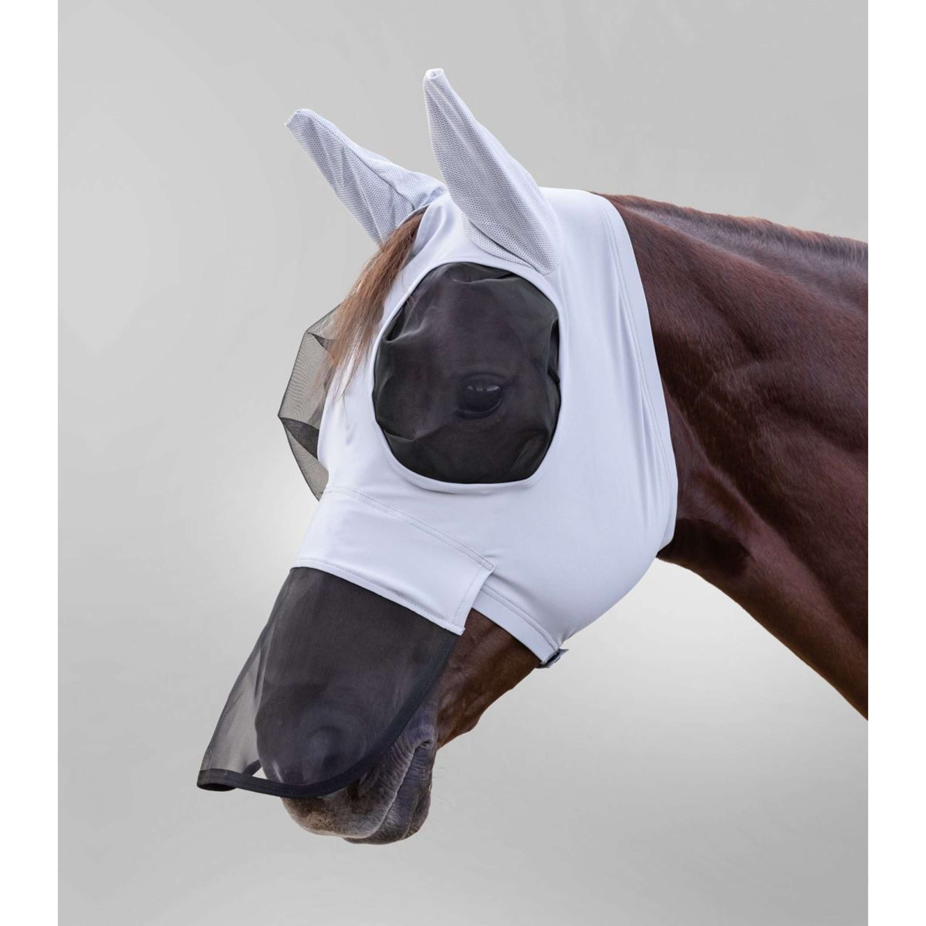 Waldhausen Fly Mask Puck with Nose Silver Grey